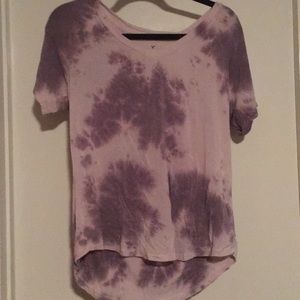 A purple tie dye American Eagle shirt